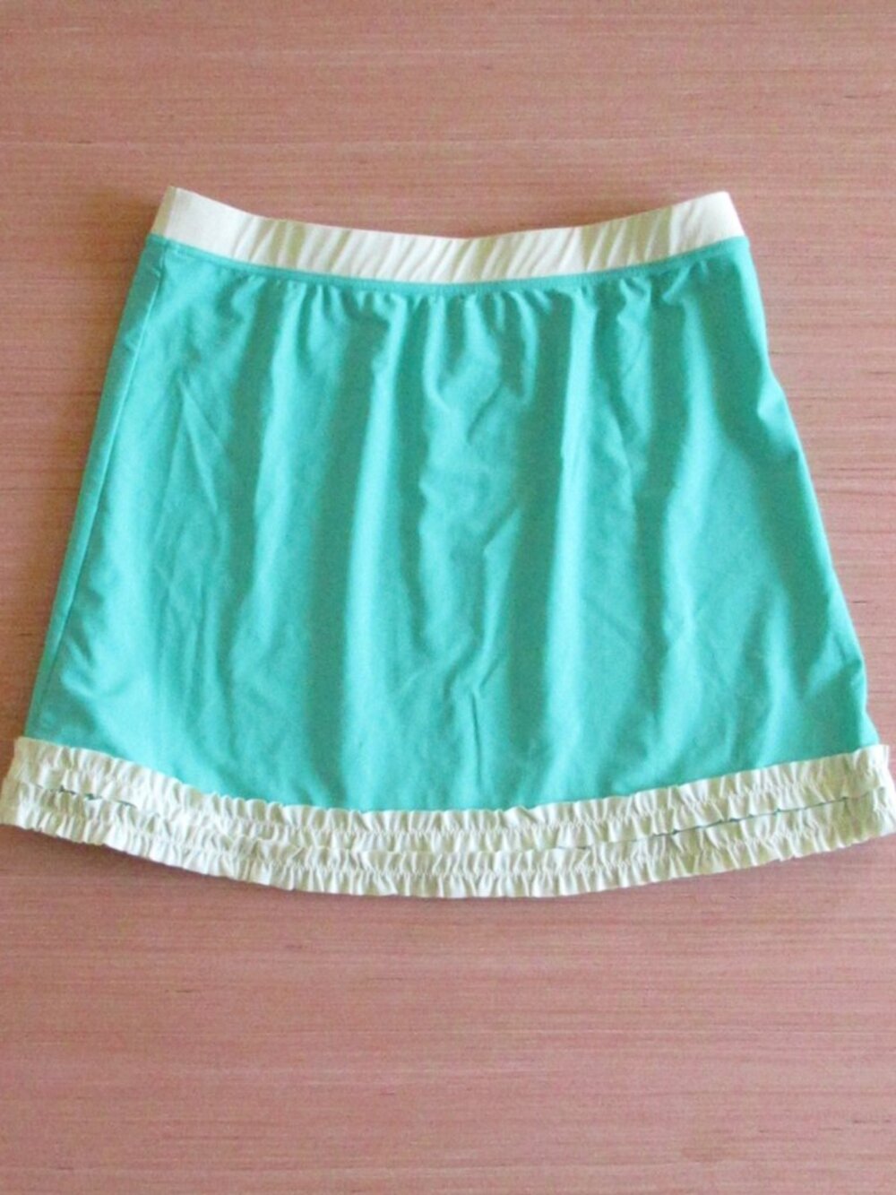 Diviine ModesTee Turquoise Ruffle Hem Skirt Size M